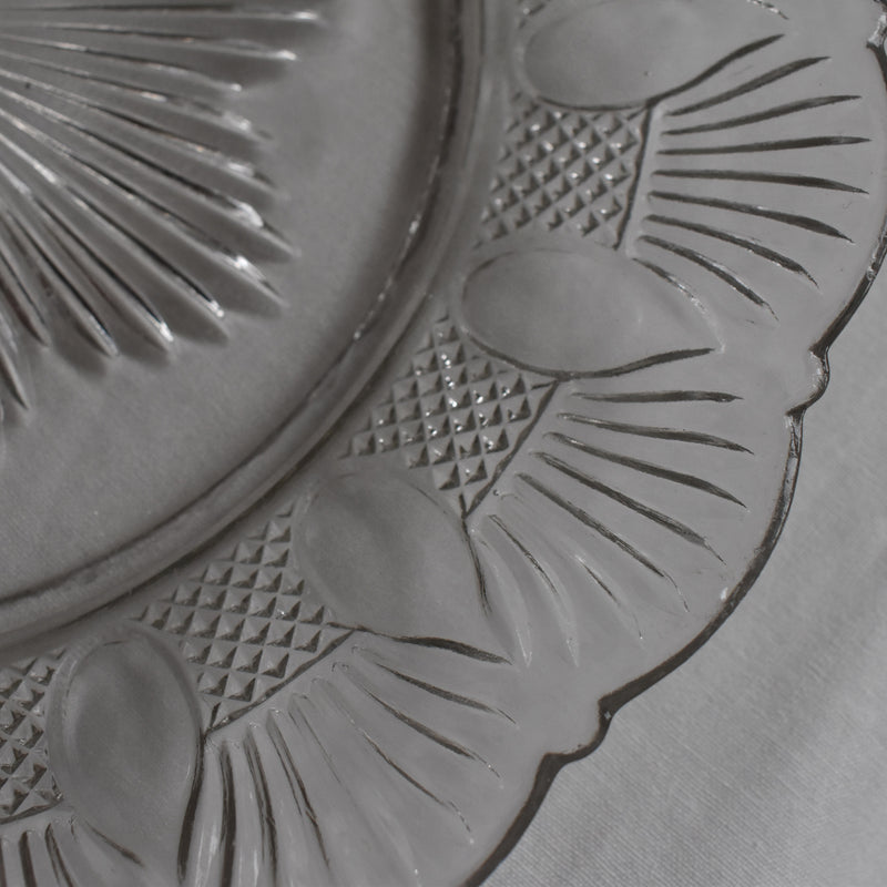 Vintage Glass Dome & Plate BAYEL
