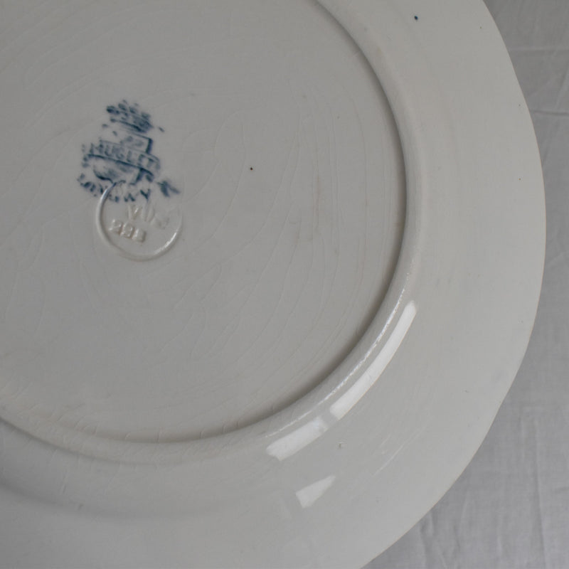 Antique Dessert Plate Longwy Muguet (Lily of the Valley) J