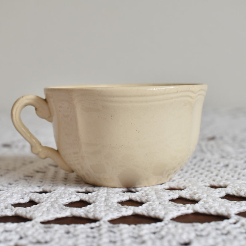 Antique Cup Sarreguemines "Flower Rim" C