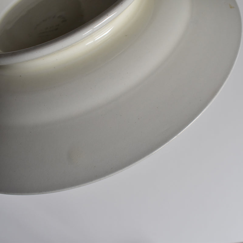 Vintage pedestal plate Creil-Montereau Printemps