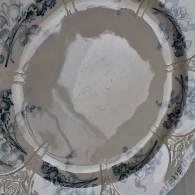 Antique Dessert Plate Longwy Muguet (Lily of the Valley) J