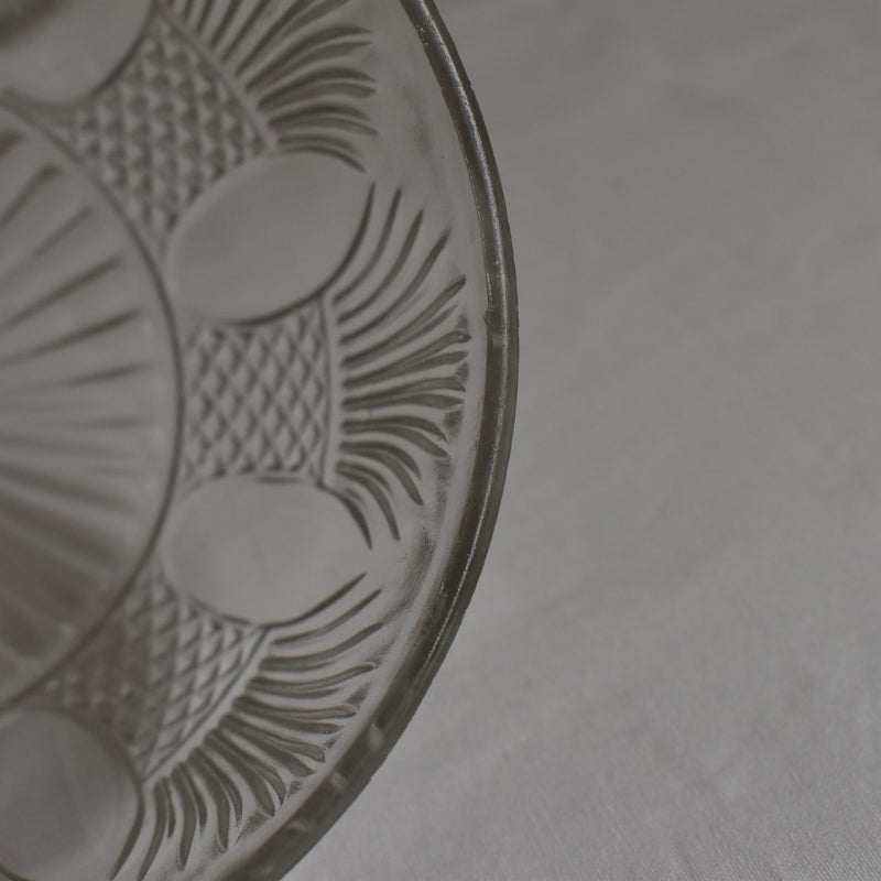 Vintage Glass Dome & Plate BAYEL