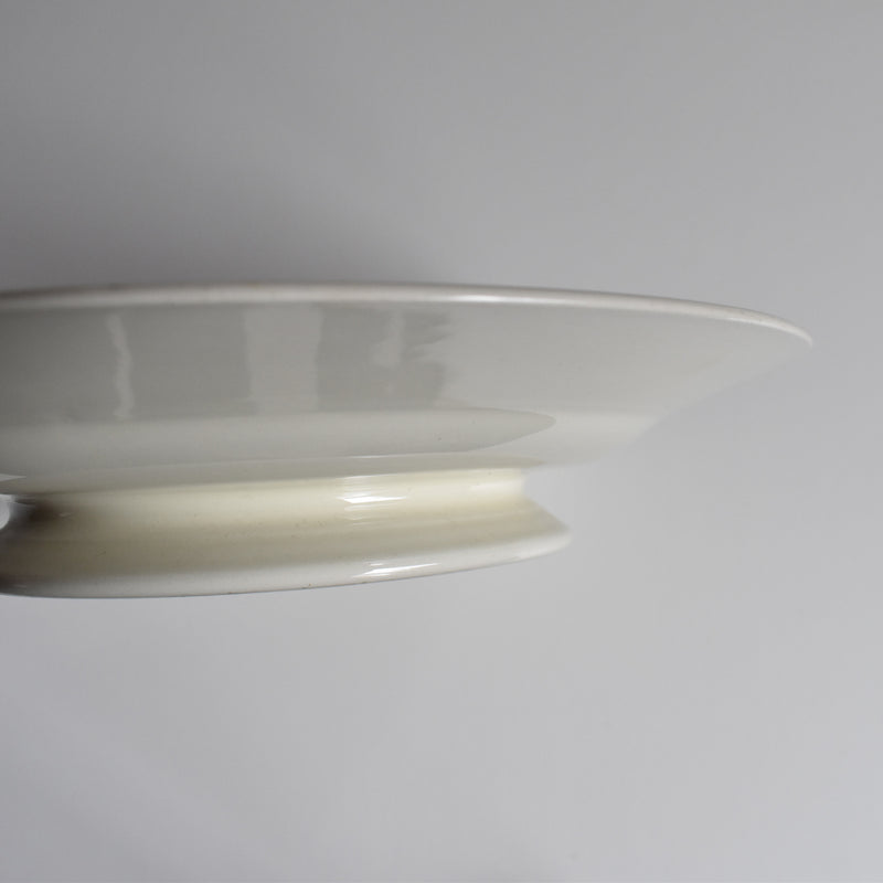 Vintage pedestal plate Creil-Montereau Printemps