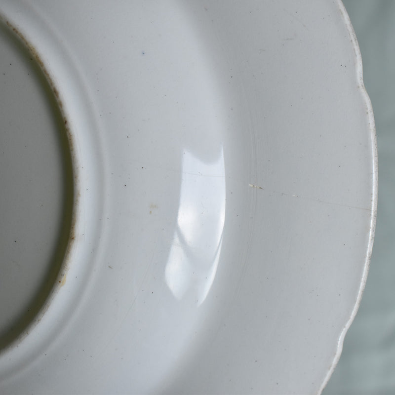 Antique deep plate Luneville Angèle E