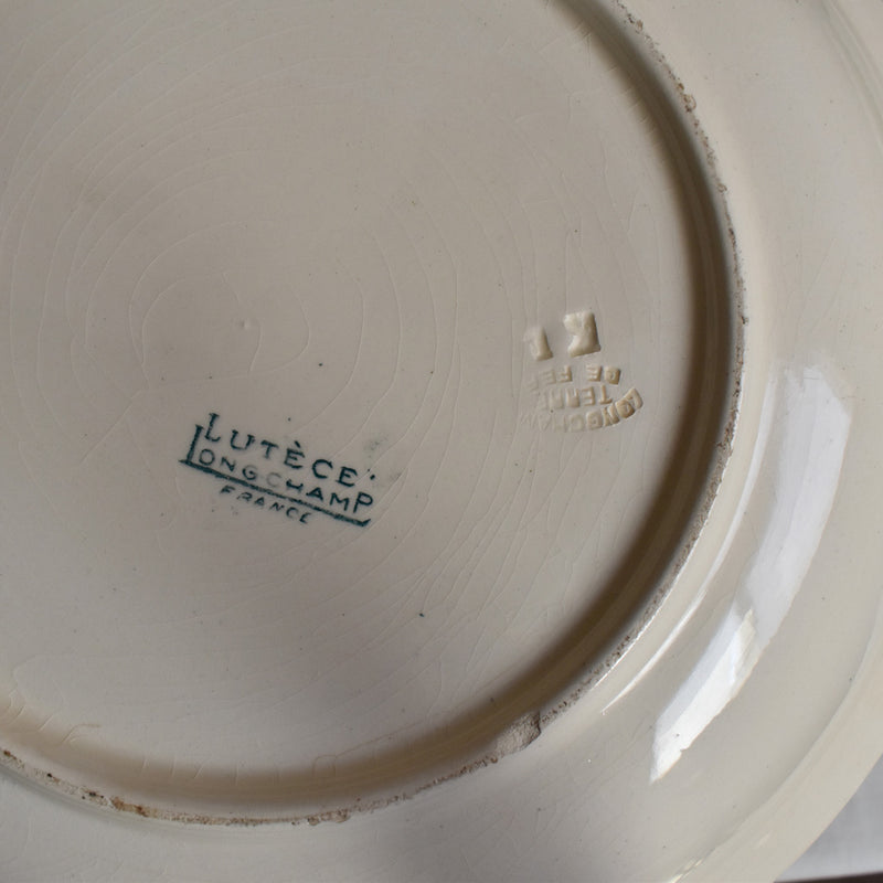 Antique Round Deep Plate, Longchamp Lutece