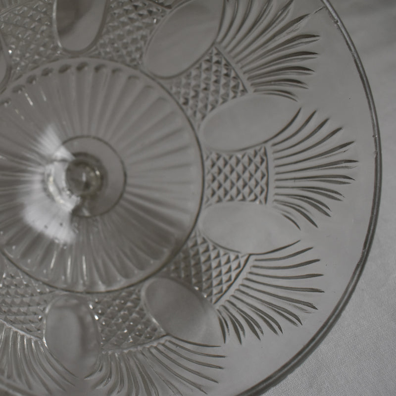 Vintage Glass Dome & Plate BAYEL