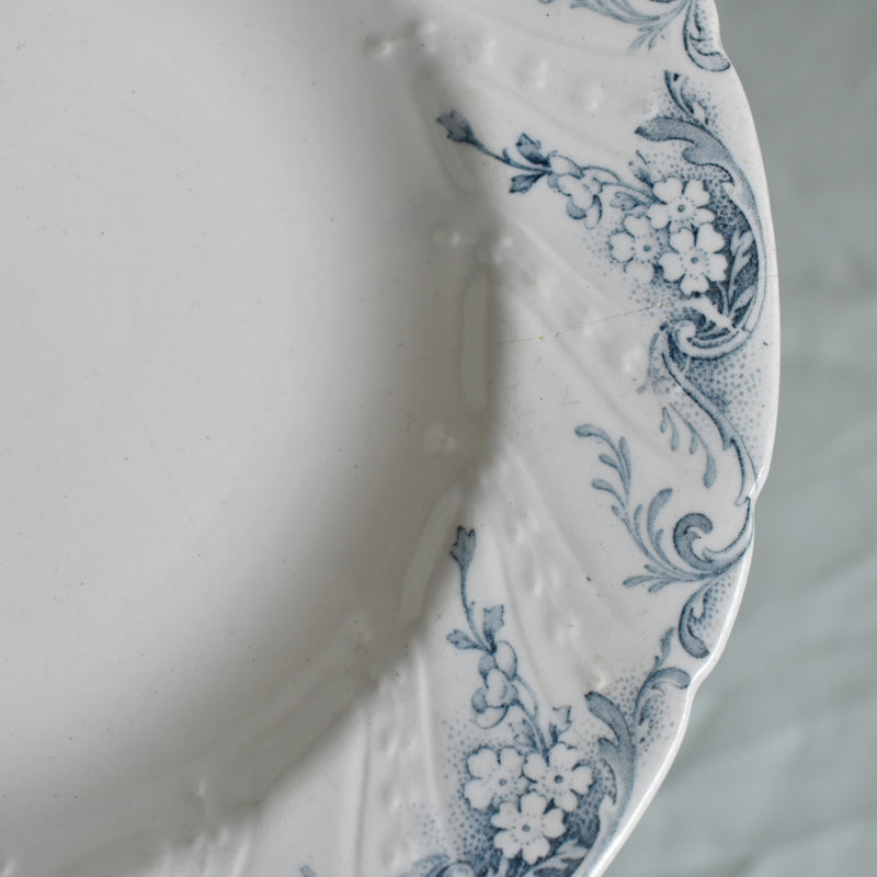 Antique deep plate Luneville Angèle E