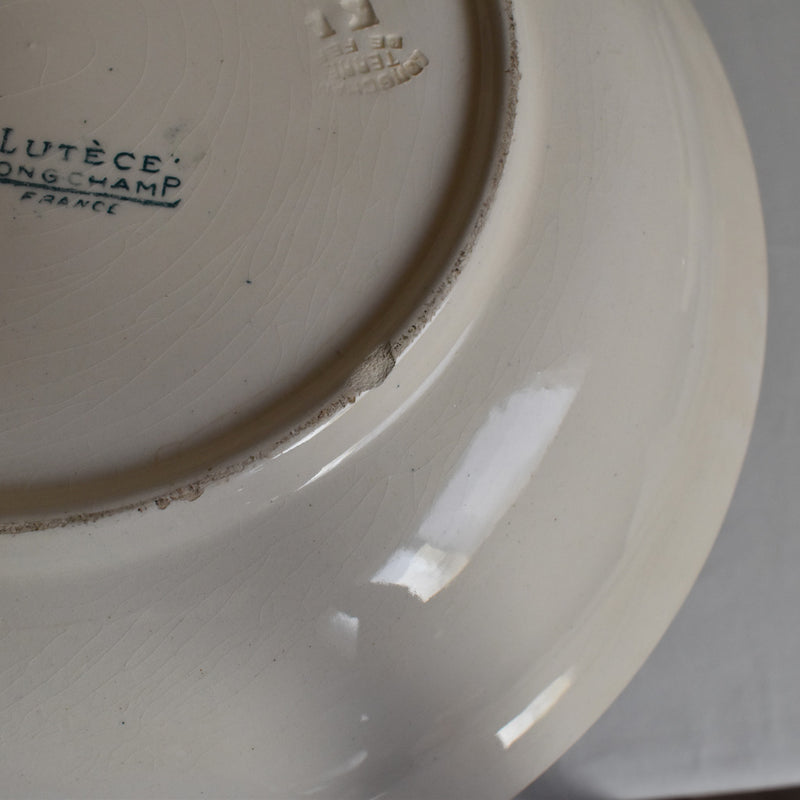 Antique Round Deep Plate, Longchamp Lutece