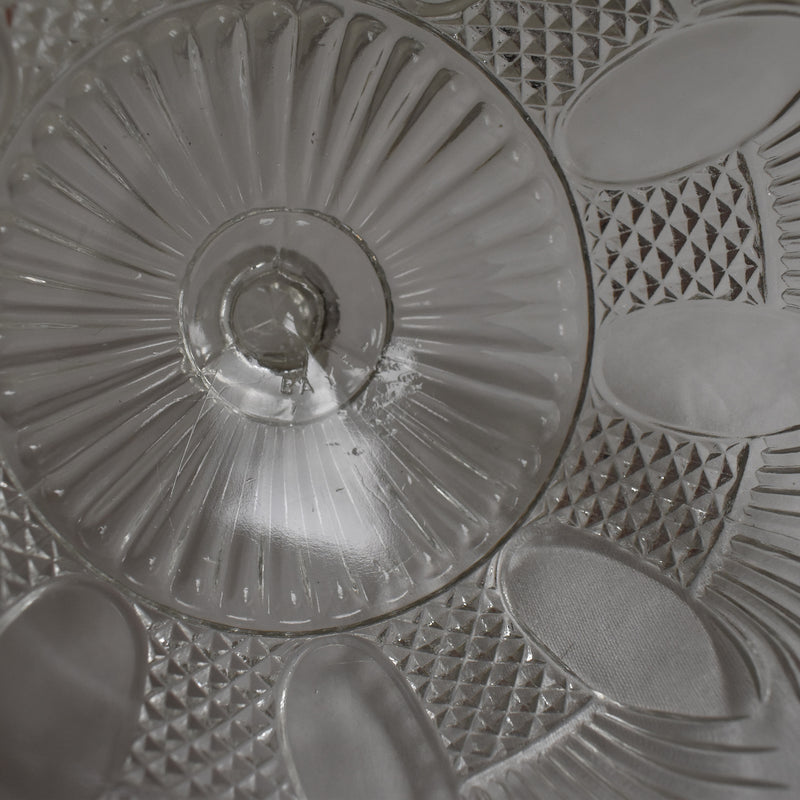 Vintage Glass Dome & Plate BAYEL