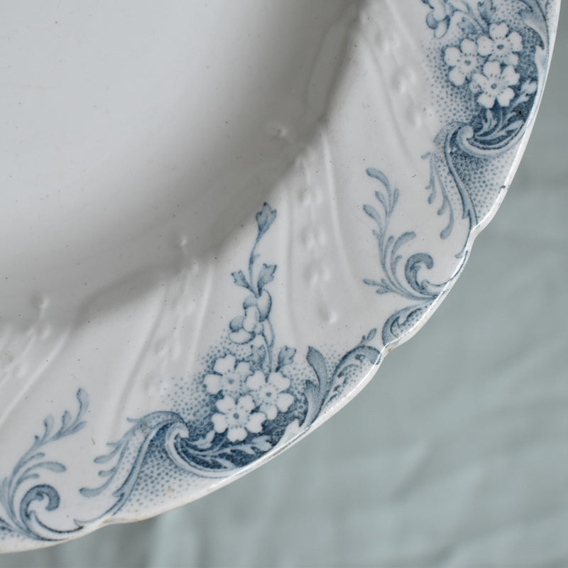 Antique deep plate Luneville Angèle E