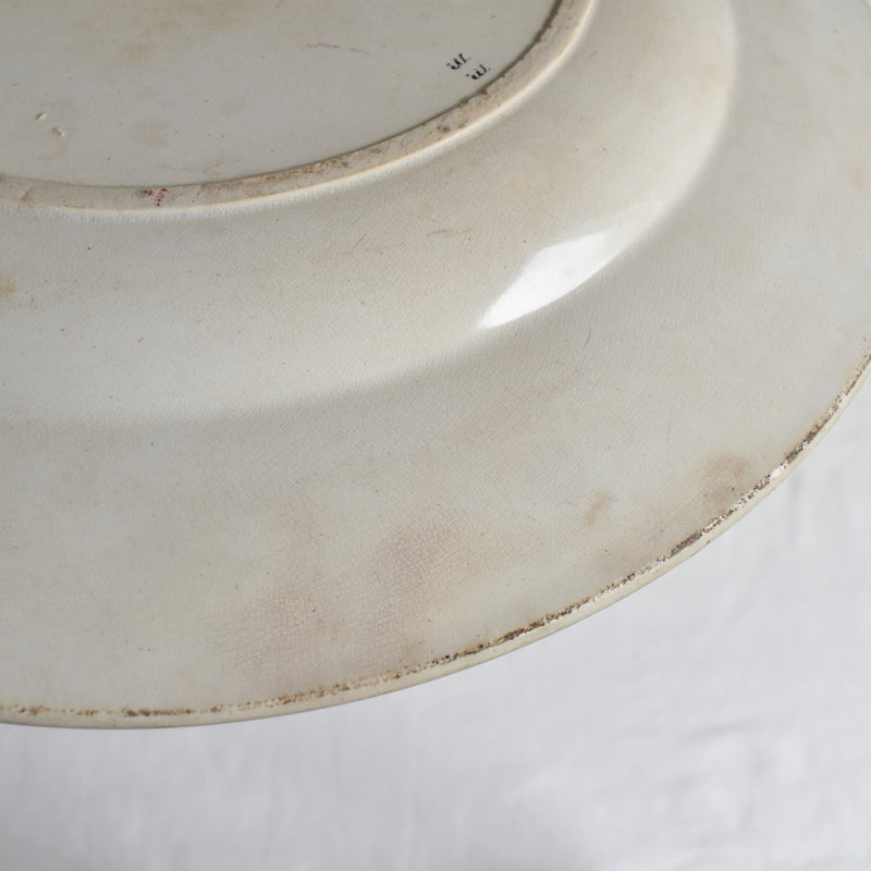 Antique Large Round Plate, Saint-Amand, A. Lebacqz & M. Bouchart (large)