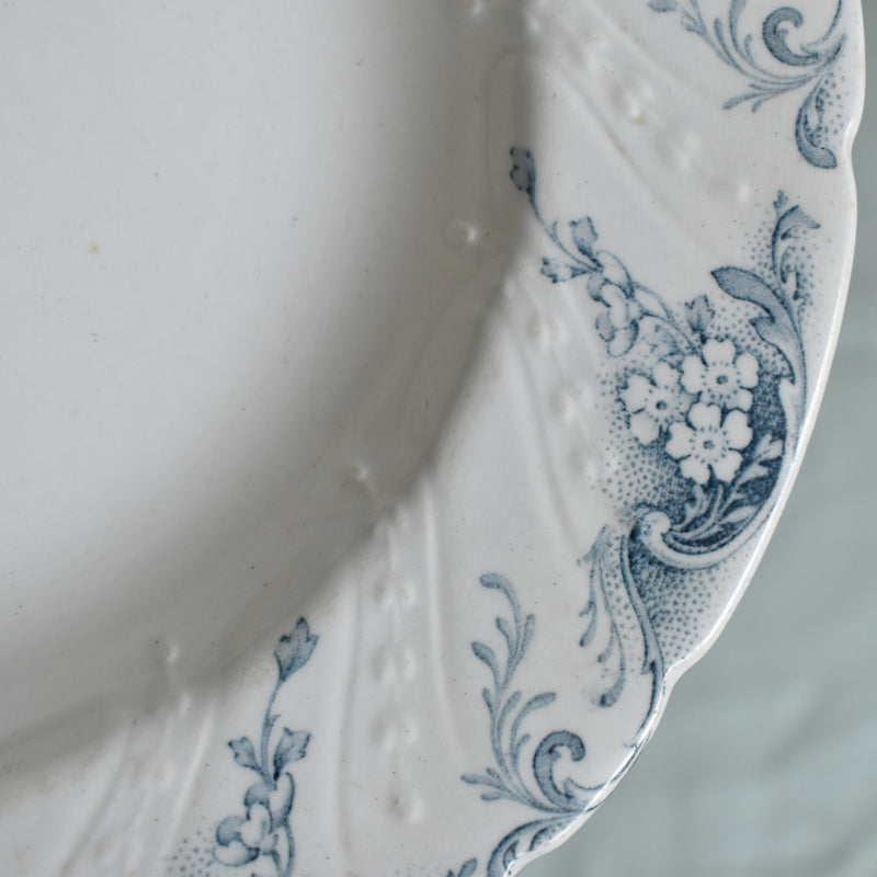 Antique deep plate Luneville Angèle E