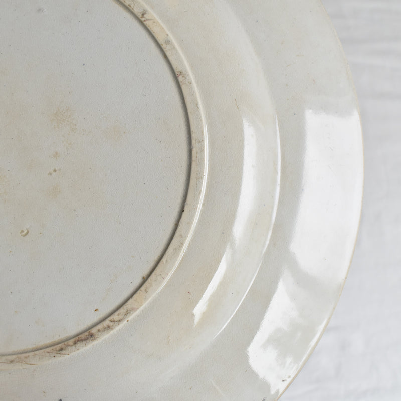 Antique Large Round Plate, Saint-Amand, A. Lebacqz & M. Bouchart (large)