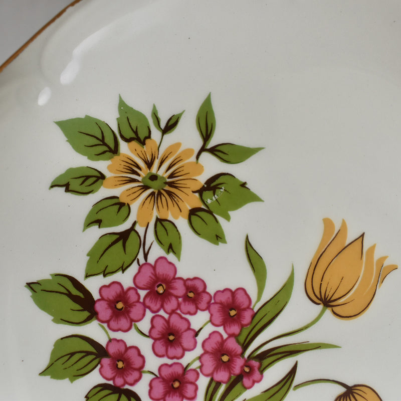 Vintage Dessert Plate Gien Floréal A