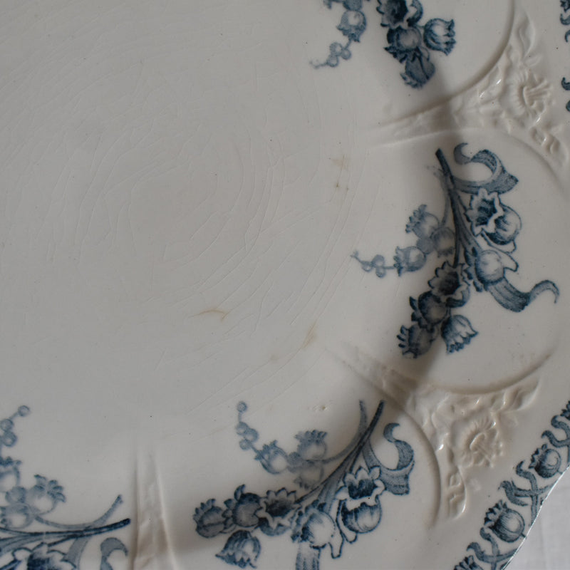 Antique Dessert Plate - Longwy Muguet (Lily of the Valley) I