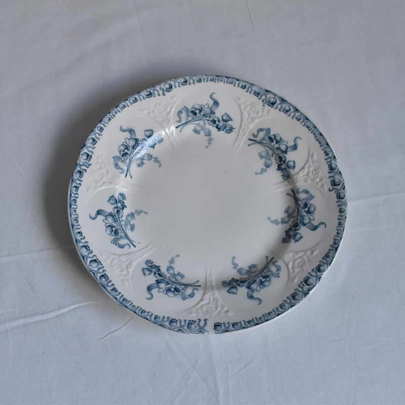 Antique Dessert Plate - Longwy Muguet (Lily of the Valley) A