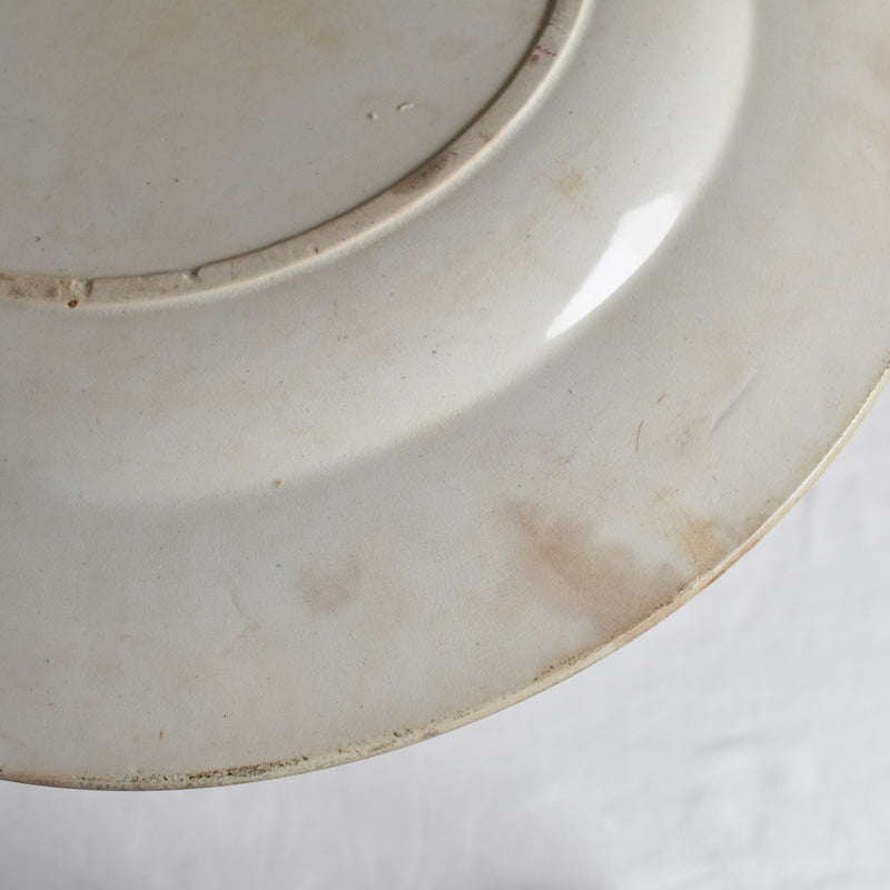Antique Large Round Plate, Saint-Amand, A. Lebacqz & M. Bouchart (large)