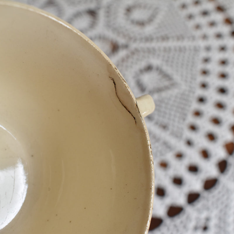 Antique Cup Sarreguemines Flower Rim B