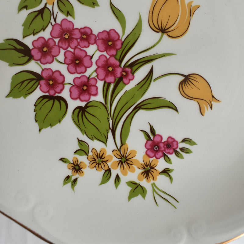 Vintage Dessert Plate Gien Floréal A