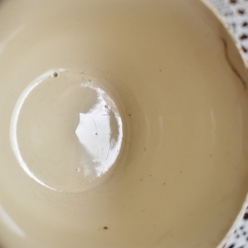 Antique Cup Sarreguemines Flower Rim B