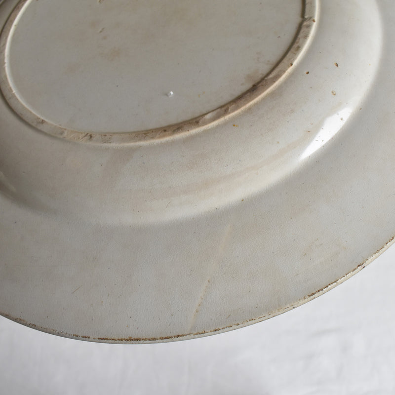 Antique Large Round Plate, Saint-Amand, A. Lebacqz & M. Bouchart (large)