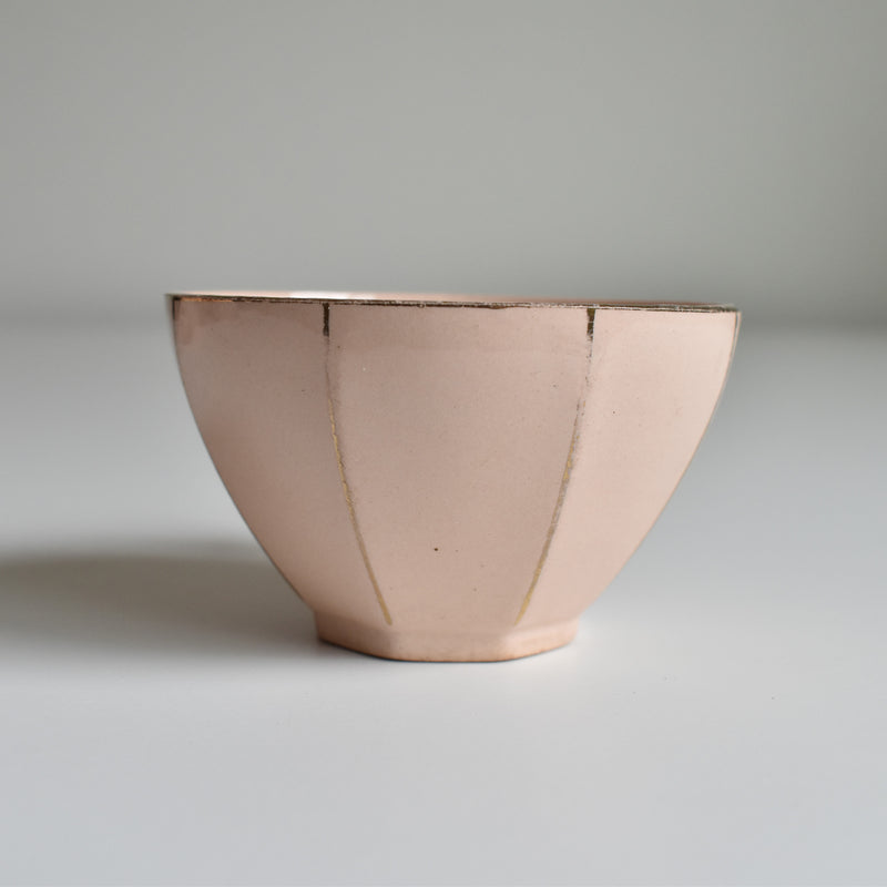Vintage Coffee Cup, Digoin & Sarreguemines Octagonal Gold B