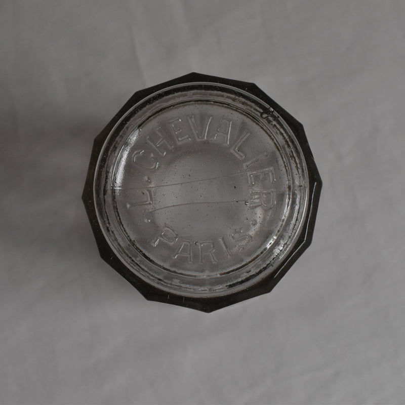 Antique Glass Jam Pot Chevalier Paris