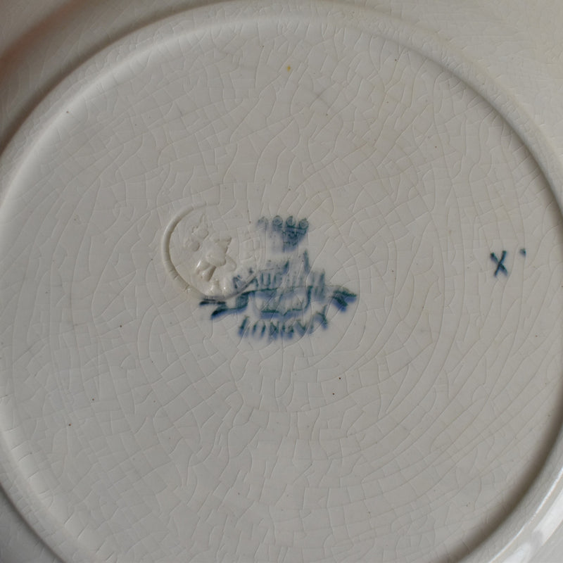 Antique Dessert Plate, Longwy, Muguet (Lily of the Valley), H