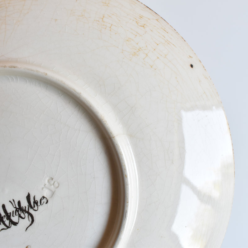 Antique Decorative Plate U&C Sarreguemines La Bolée costume de Lenrick