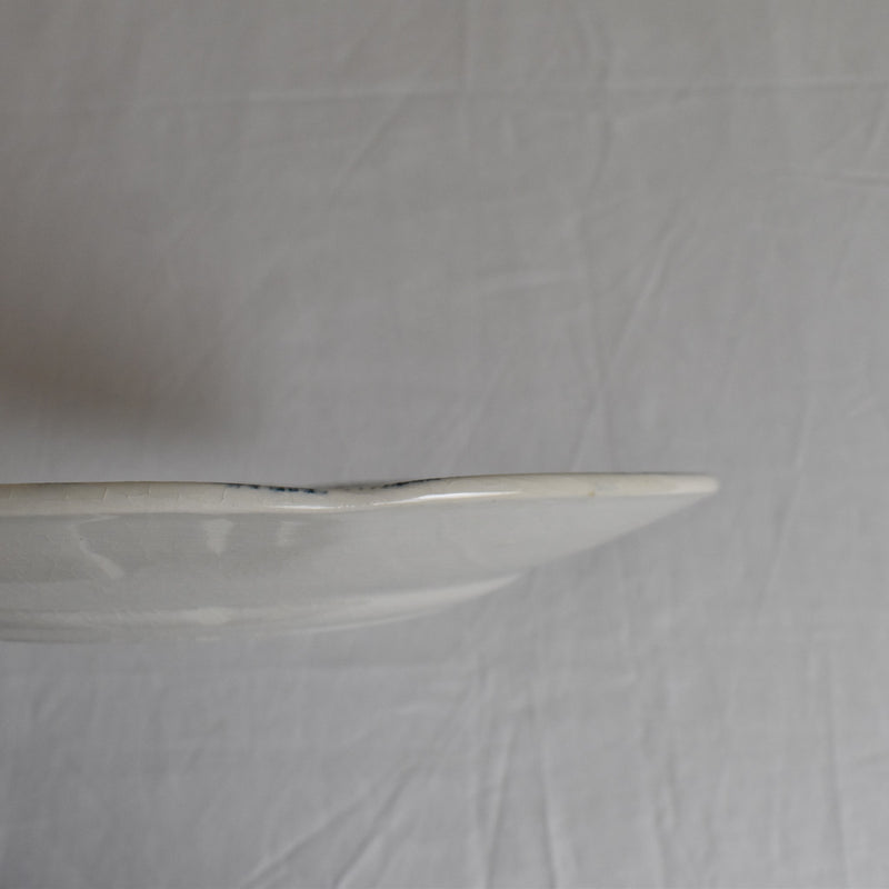 Antique Dessert Plate, Longwy, Muguet (Lily of the Valley), H