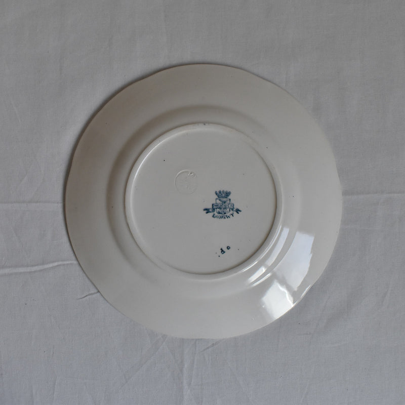 Antique Dessert Plate, Longwy Muguet (Lily of the Valley) B