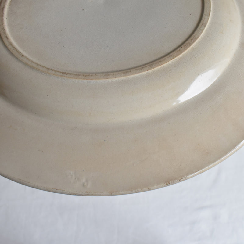 Antique Round Large Plate, Saint-Amand, A. Lebacqz & M. Bouchart (Small)