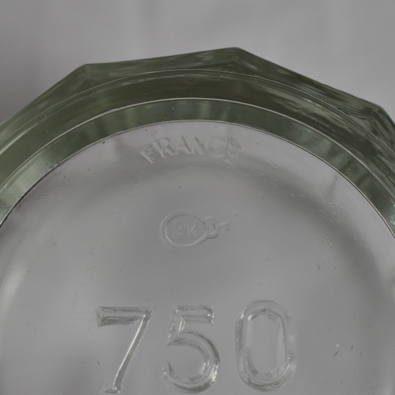 Vintage Glass Jam Pot 750
