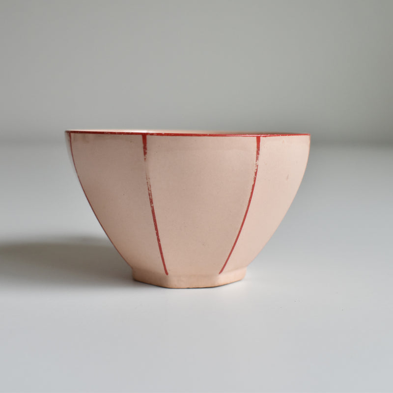 Vintage Coffee Cup Digoin & Sarreguemines Octogonal Red D