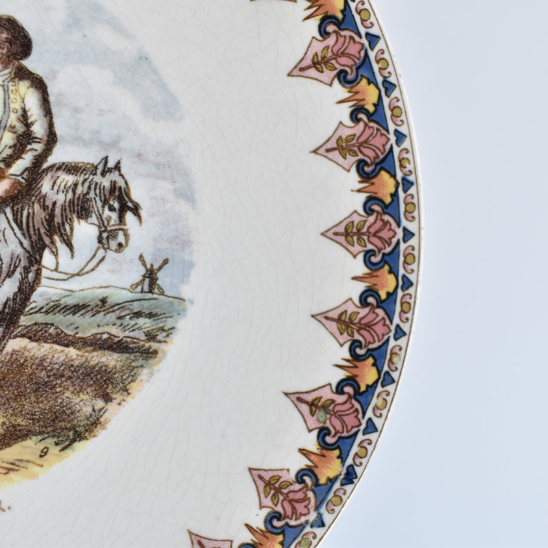 Antique Decorative Plate U&C Sarreguemines La Bolée costume de Lenrick