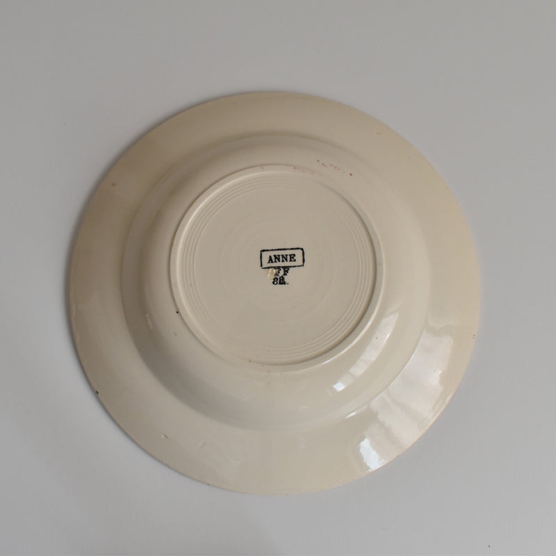 Vintage Deep Plate FF Pecsonne Anne A