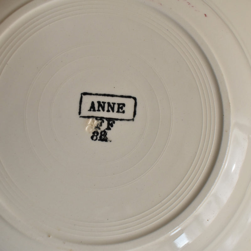 Vintage Deep Plate FF Pecsonne Anne A
