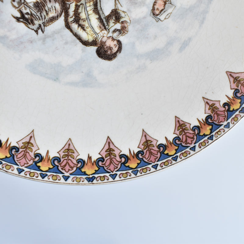 Antique Decorative Plate U&C Sarreguemines La Bolée costume de Lenrick