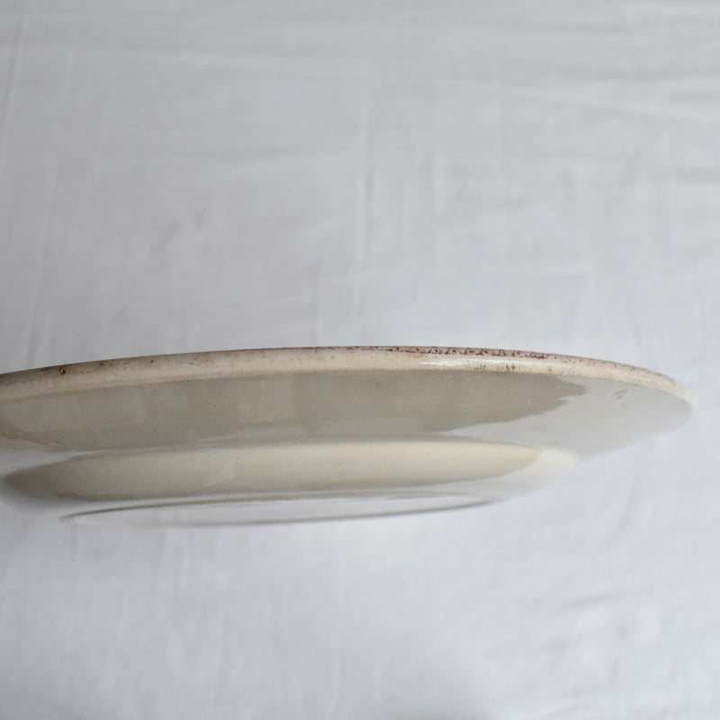 Antique Round Large Plate, Saint-Amand, A. Lebacqz & M. Bouchart (Small)