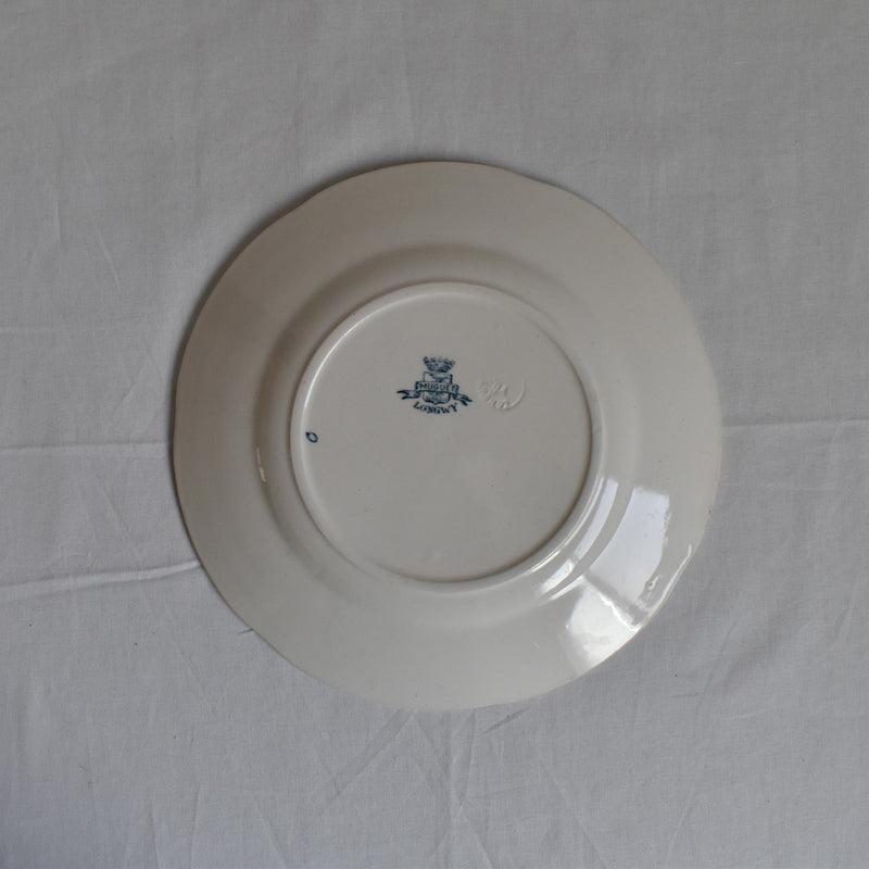 Antique Dessert Plate Longwy Muguet (Lily of the Valley) C