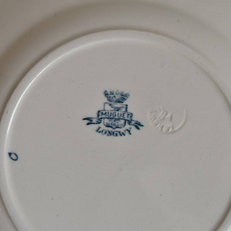 Antique Dessert Plate Longwy Muguet (Lily of the Valley) C