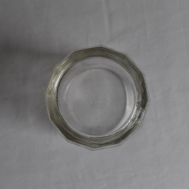 ヴィンテージ ガラスジャムポット 500 BVB