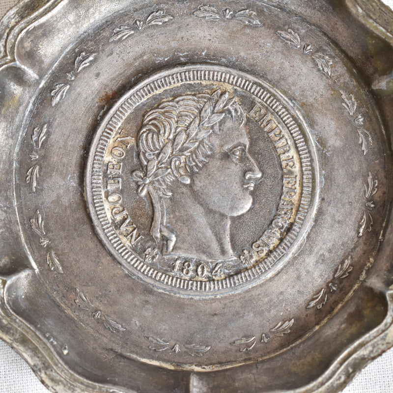 ヴィンテージピューター ミニプレート　ナポレオン