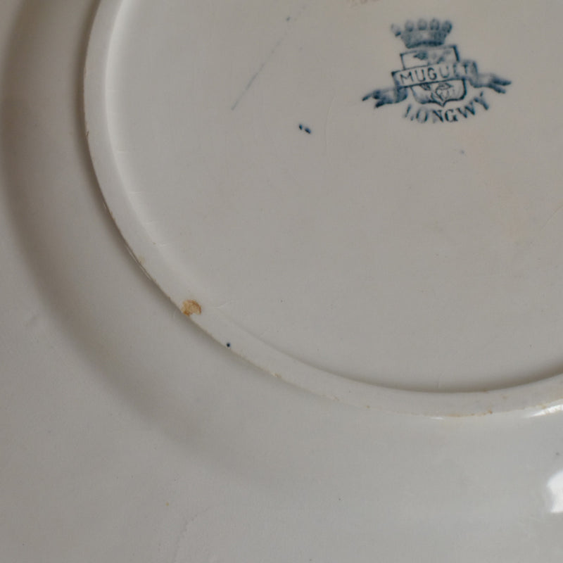 Antique Plate, Longwy, Muguet (Lily of the Valley) A