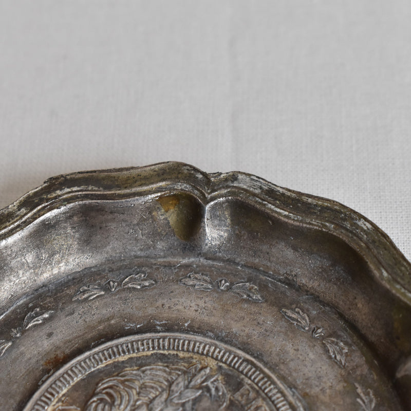 ヴィンテージピューター ミニプレート　ナポレオン