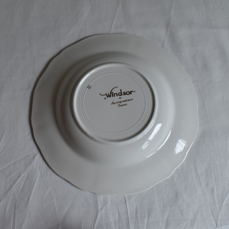 Vintage deep plate Sarreguemines Windsor A