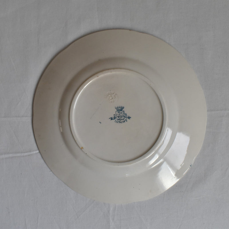 Antique Plate, Longwy, Muguet (Lily of the Valley) A