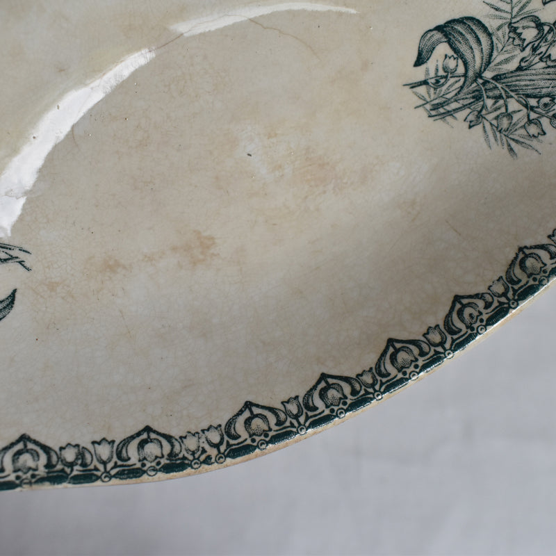 Antique Raviere Saint Amand Dinosaure Muguet