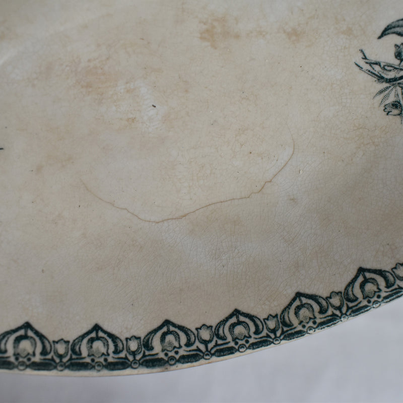 Antique Raviere Saint Amand Dinosaure Muguet