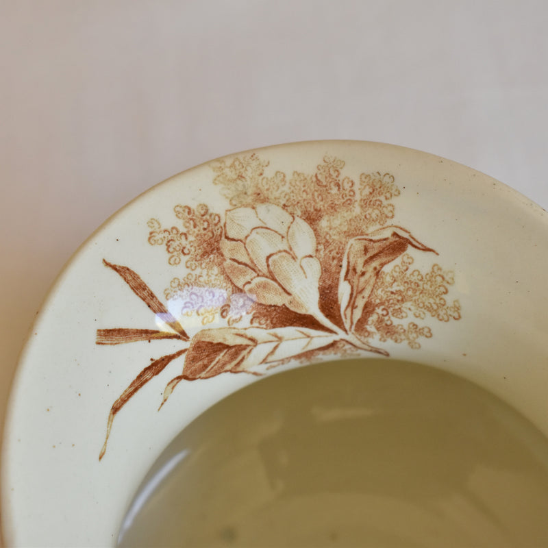 Antique Pitcher Creil et Montereau Camélia